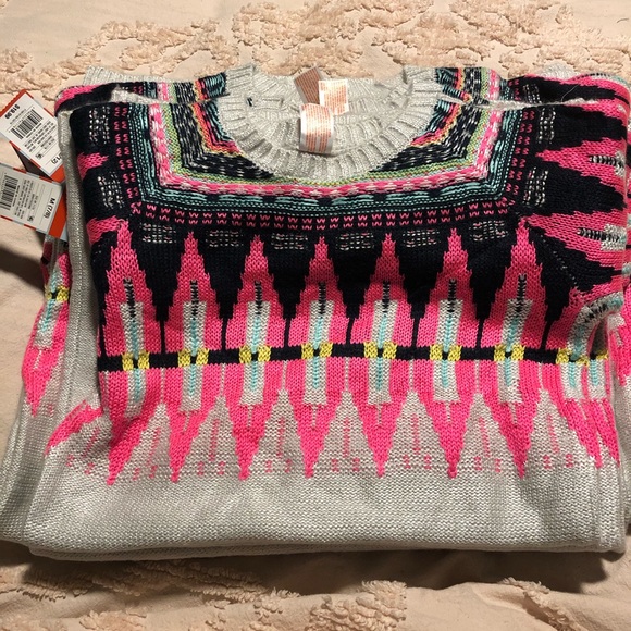 Cat & Jack Girl’s Sweater Dress Grey/Pink - Picture 4 of 4